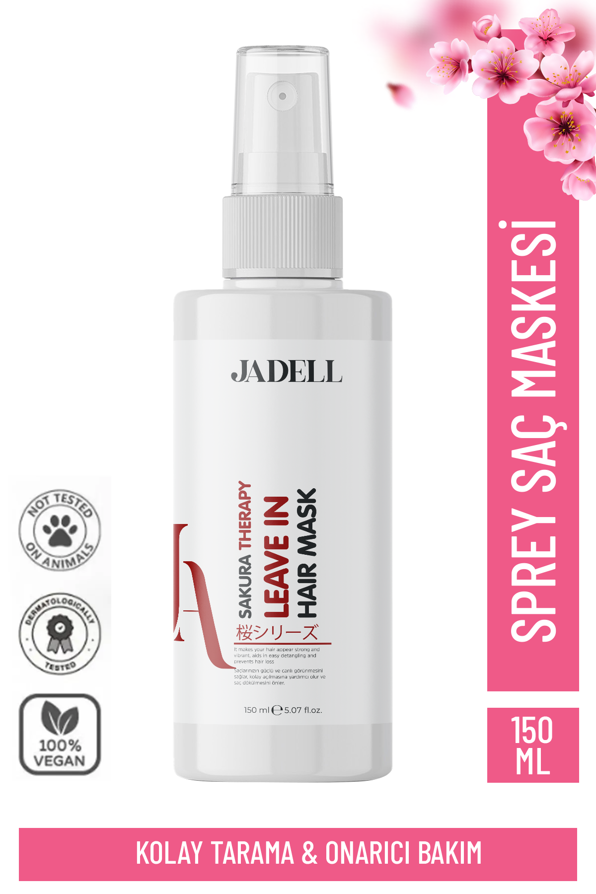 JADELL SAKURA THERAPY LEAVE IN HAİR MASK BESLEYİCİ ONARICI KERATİN BOTOKS ETKİLİ YOĞUN SAÇ BAKIM MASKESİ