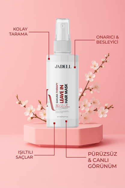 JADELL SAKURA THERAPY LEAVE IN HAİR MASK BESLEYİCİ ONARICI KERATİN BOTOKS ETKİLİ YOĞUN SAÇ BAKIM MASKESİ